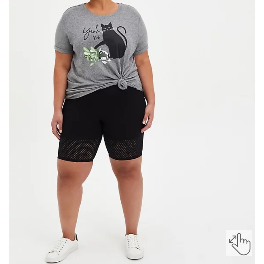 Torrid black laser dot bike shorts